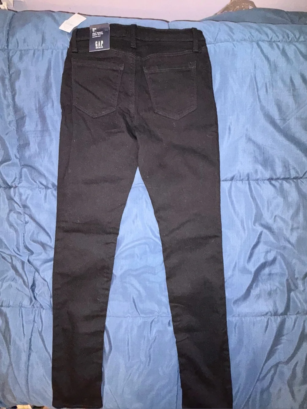 NWT Gap Girls Black High Stretch Super Skinny Jeans Size 10